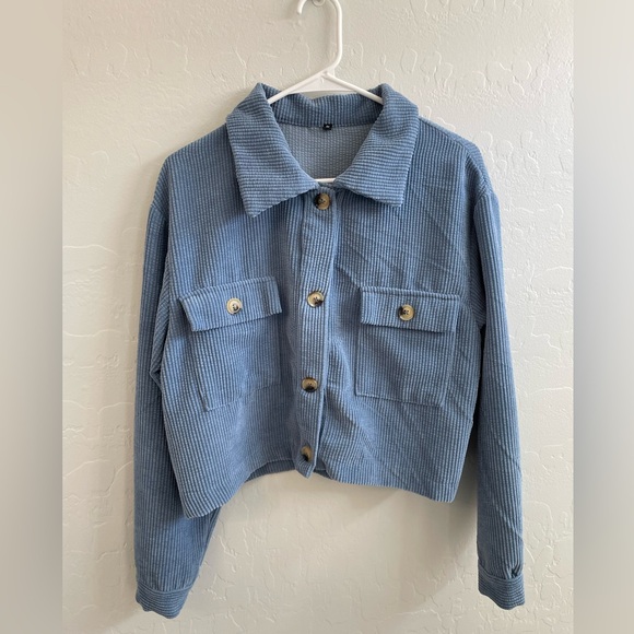 Light blue corduroy jacket - Picture 3 of 4